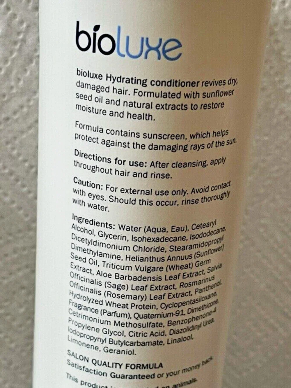 2 PACK Bioluxe Professional Collection - Hydrating - Hair Conditioner 15.5 Oz